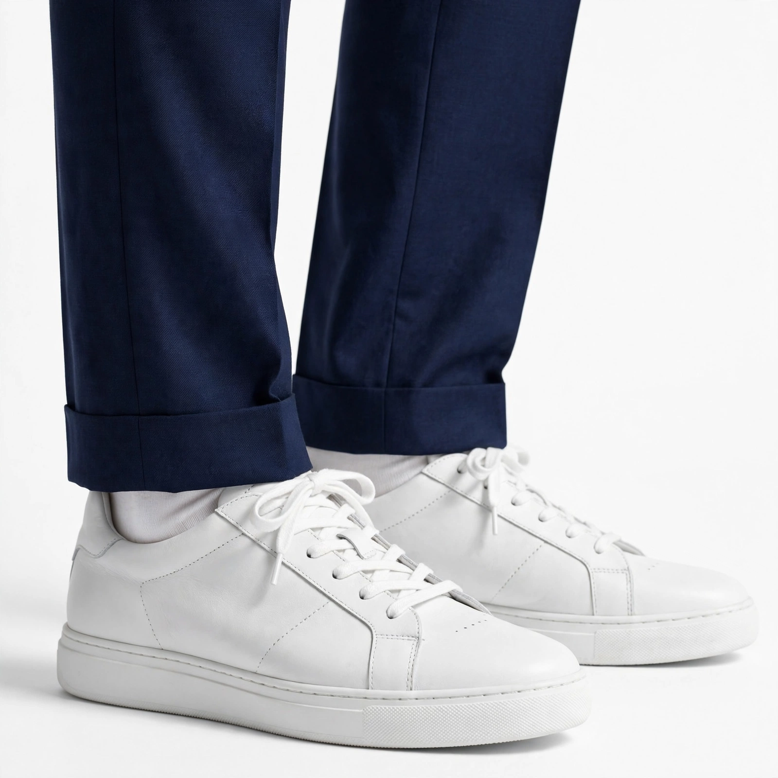 Can You Wear White Sneakers with a Navy Suit?